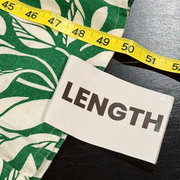 Soft Surroundings Linen Blend Green Steffi Tropical Tiered Maxi Dress Womens 1X - Picture 15 of 15